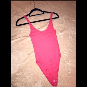 Hot pink bodysuit